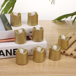 Creative candle light wedding bar layout LED powder small candle Golden Silver Wave mouth candle