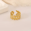 Small universal golden ring stainless steel, European style, wholesale