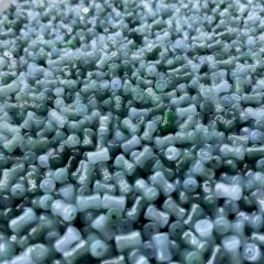 蓝水翡翠A货糯种竹节散珠节节高竹管diy编绳玉石串珠配件手链项链