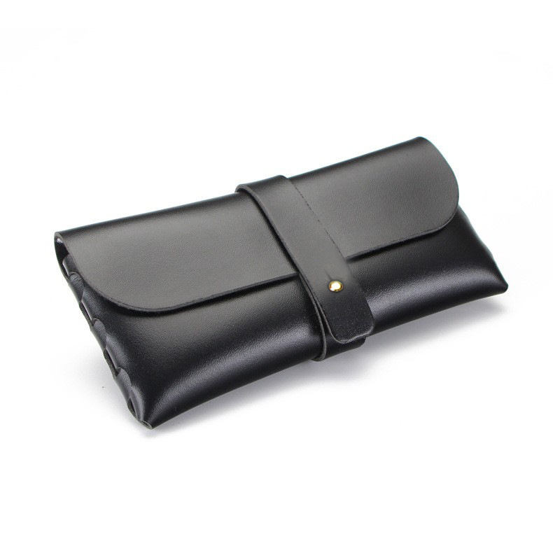 Portable Eye Storage Bag Leather Glasses Case Durable Card Sunglasses Bag Fashionable Glasses Soft Case Retro Fashion