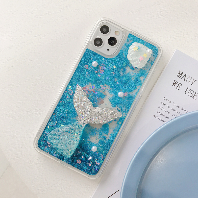 70g Weight iPhone Applicable Brands Phone Cases Classification Silica Gel Material Mermaid Pattern Cartoon Style Style Pink, Purple, Blue Color Cartoon Style Mermaid Silica Gel Phone Cases 6