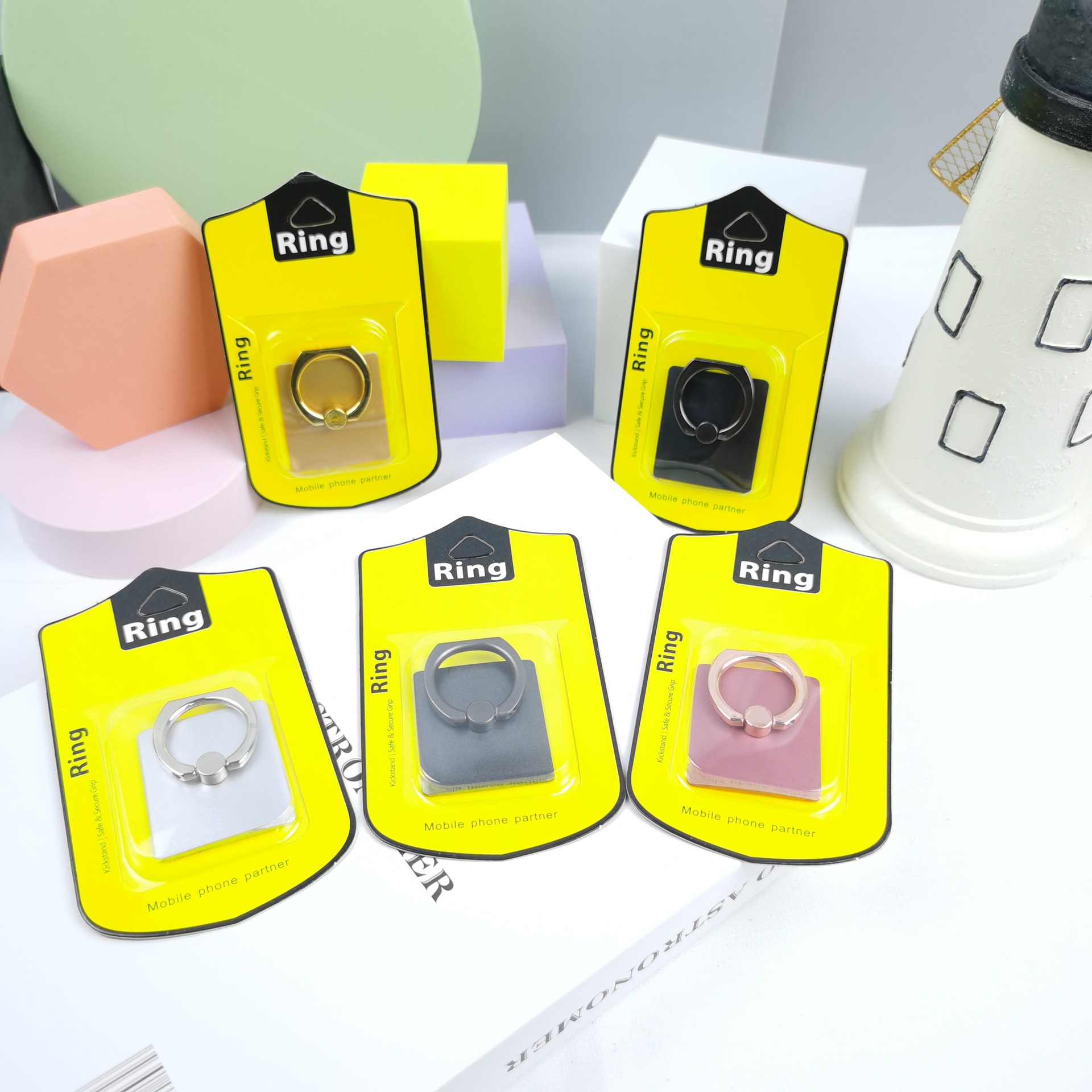 2022 creativo a todo color de metal de un solo color soporte de teléfono móvil anillo de galvanoplastia hebilla plegable soporte de anillo de teléfono móvil