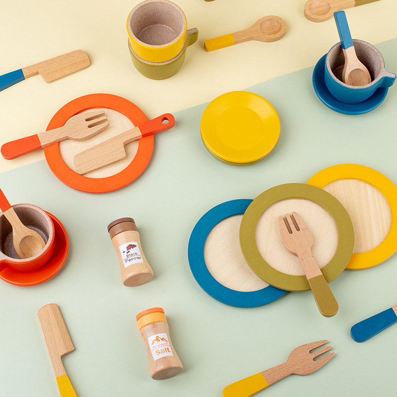 Juego de té de la tarde de simulación transfronteriza conjunto de té de postre de pastel para niños combinación ins regalo de niña jugar casa juguete