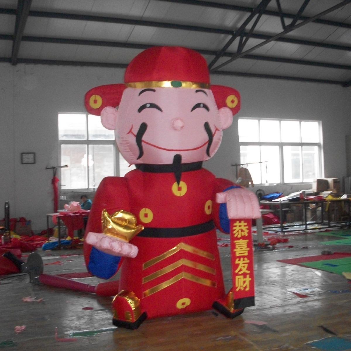 厂家直销 充气5米6/8/10米新款发财金元宝大小财神爷卡通气模人偶