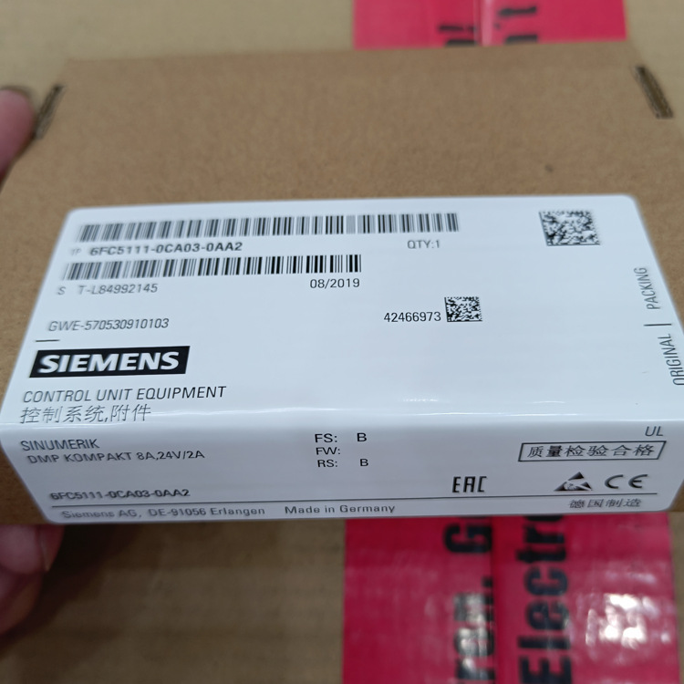 6FC5111-0CA01-0AA0全新原装未拆封西门子SINUMERIK CNC电气模块