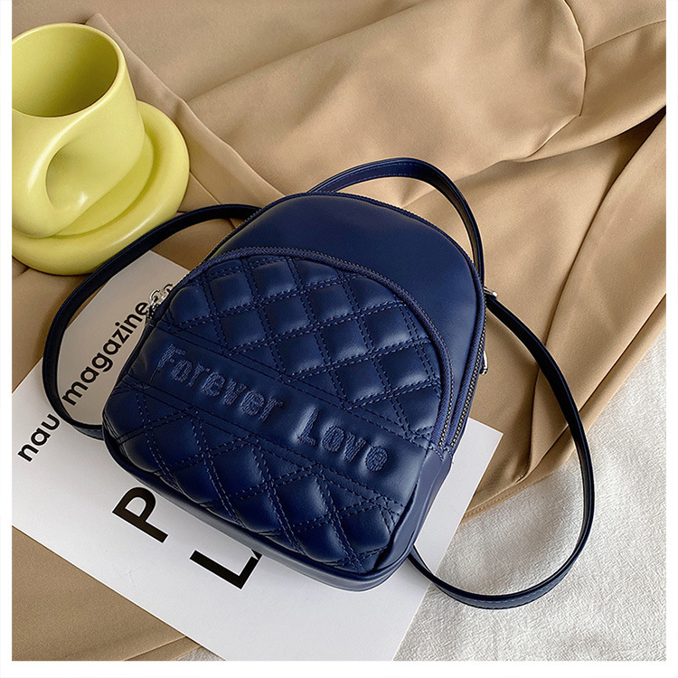 Rhombus Multifunctional Solid Color One-shoulder Portable Backpack Wholesale Nihaojewelry display picture 35