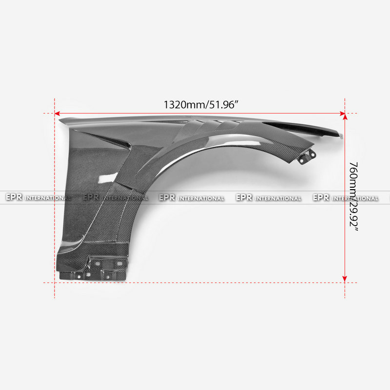 For KIA STINGER Carbon Fiber EPA2 Upper and Lower Vented Fender Flares Replacement Parts