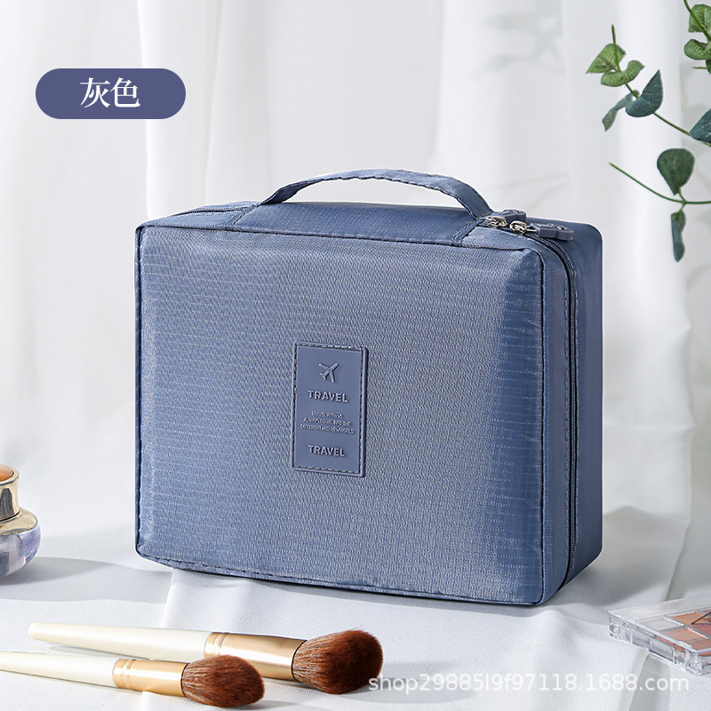 Gran capacidad de segunda generación nueva bolsa de lavado coreana bolsa de maquillaje bolsa de almacenamiento portátil multifuncional bolsa cuadrada bolsa de almacenamiento