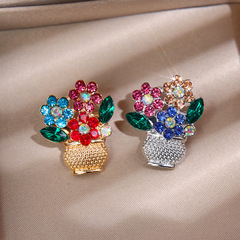 韓版花籃胸針高級感小眾西裝潮配飾胸花外套大衣裝飾品別針固定扣