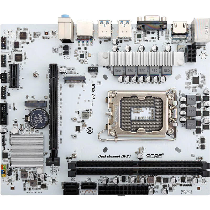 Совместимо с Intel Onda B760 VH5 W /B (Intel B760 /LGA 1700) для поддержки DDR5