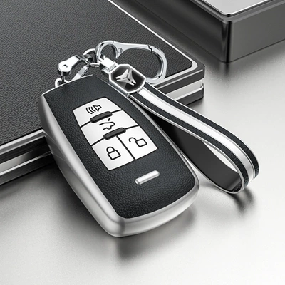 Suitable for Baic Shenbao D70 Zhixing Car key bag - baic-silver-white-buckle-rope-all-inclusive-anti-fall