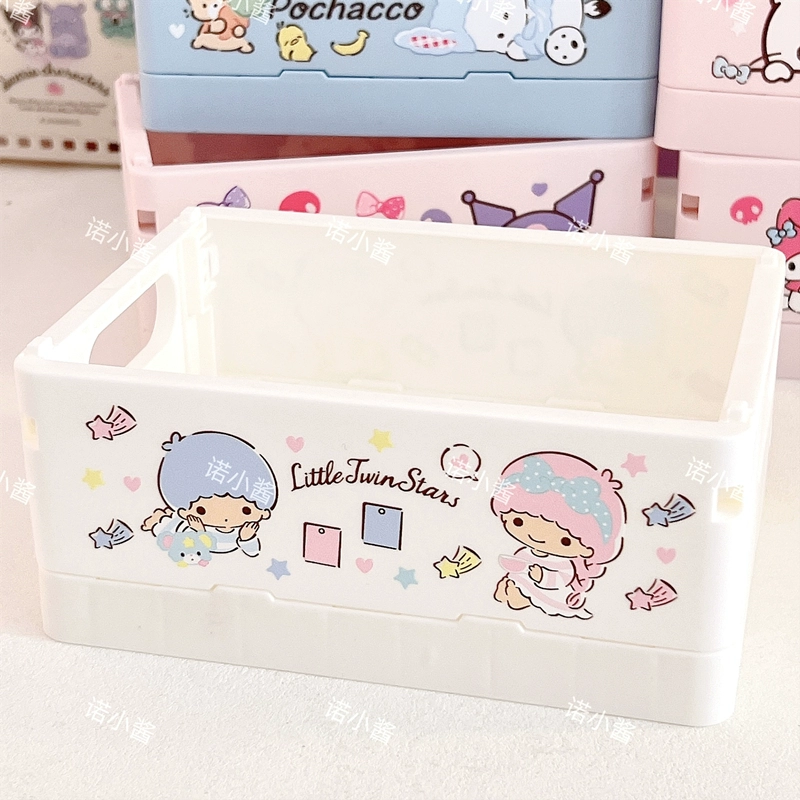 Japanese table foldable tower, storage box, folding stationery for students, storage system
