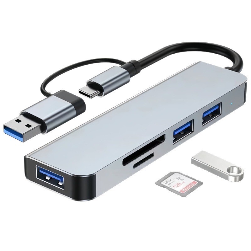 ノートパソコン拡張ドックtype-c拡張器hubハブusb3.0 5 in 1拡張ドック|undefined