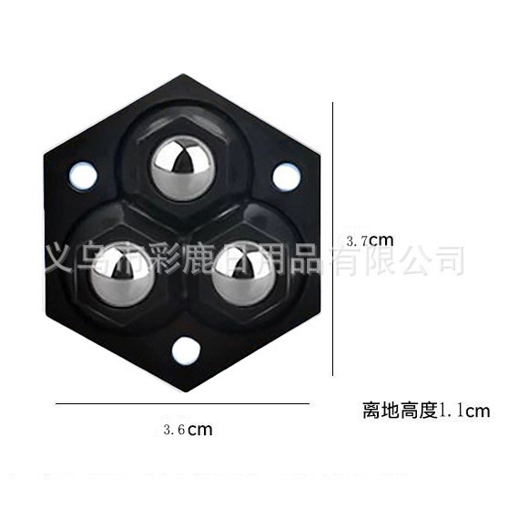 polea silenciosa tipo pegado universal rueda base de bola única rueda rodilla base de bola muebles móvil mesa de té bandeja image 12