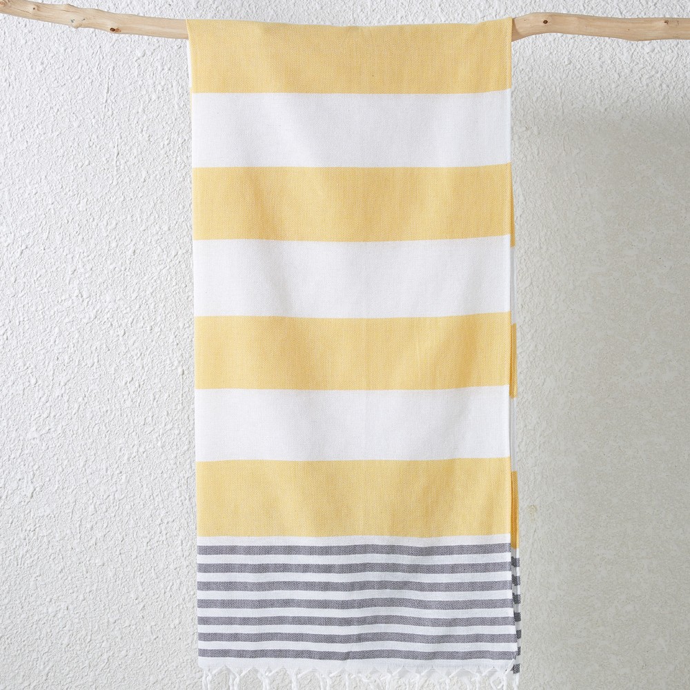 Toalla turca de algodón teñido en hilo, manta de playa de secado rápido con rayas