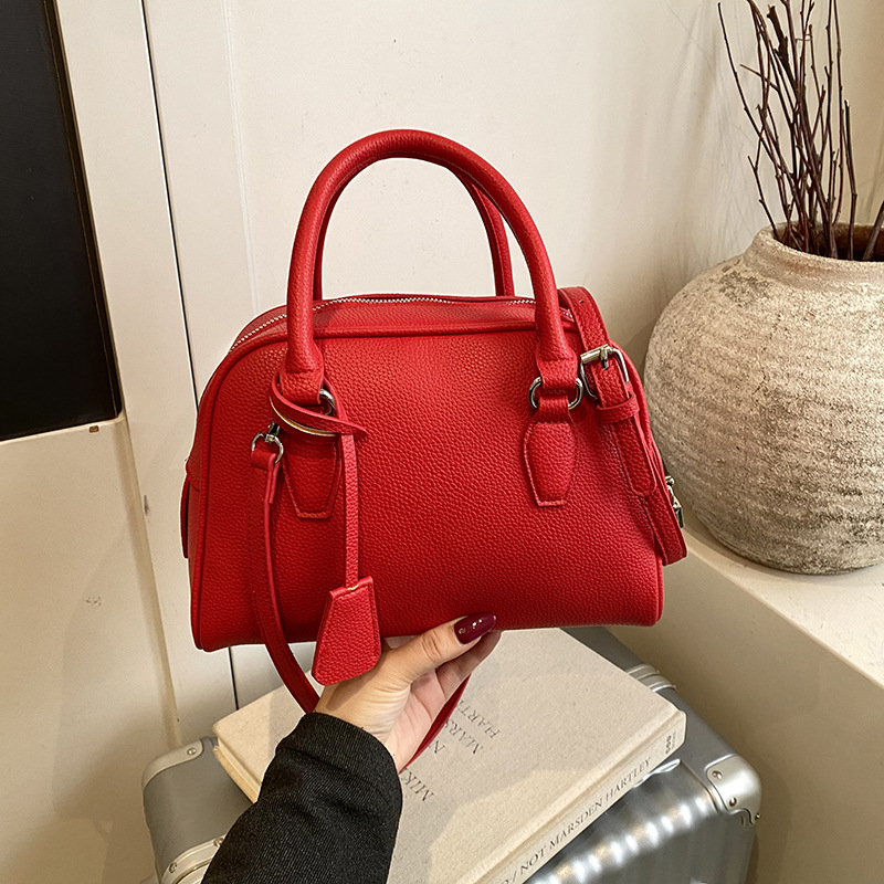 Luxury Vintage Handbag For Women 2026 New Large Capacity Bowling Bag Trendy Shoulder Crossbody Bag - Thumbnail 7
