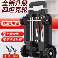 小推车家用折叠便携小拉车买菜快递拉货轻便手拉车拉杆小拖车小车