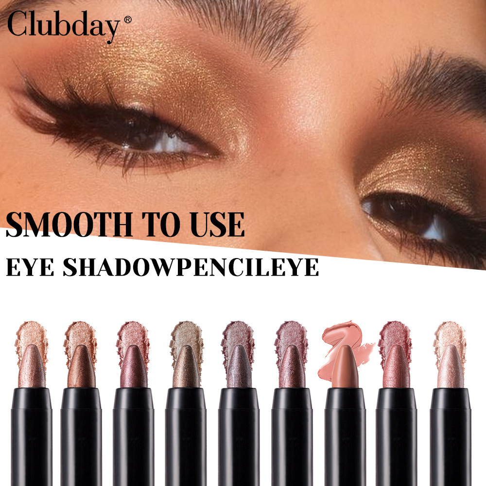 Clubday Cross-border Double-headed Pearlescent Eyeshadow Stick, long-lasting waterproof, lazy eye makeup brightening, high-gloss, under-eye Eyeshadow pen undefined