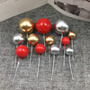 Ins cold wind cake decorative ball red ball cake plug -in gold ball silver ball bubble ball Christmas ball spot