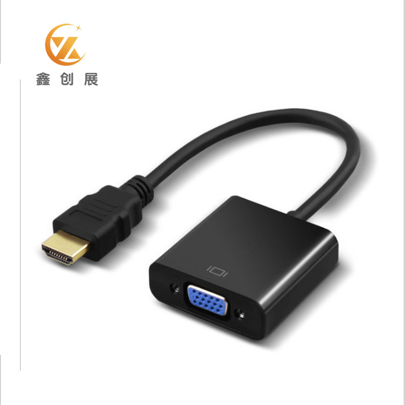 Transfronterizo caliente HDMI a VGA línea HD 1080p portátil decodificador convertidor HDMI a VGA