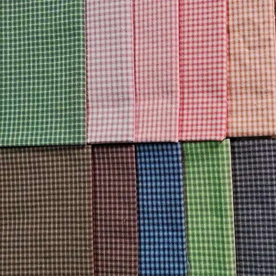 B007 Cotton First Dye Group Yarn-Dyed Plaid Fabric DTY Patchwork