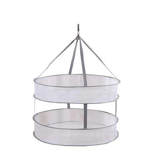 Artifact home clothes drying basket fine mesh foldable windproof drying basket flat underwear socks clothes drying net double layer mesh pocket