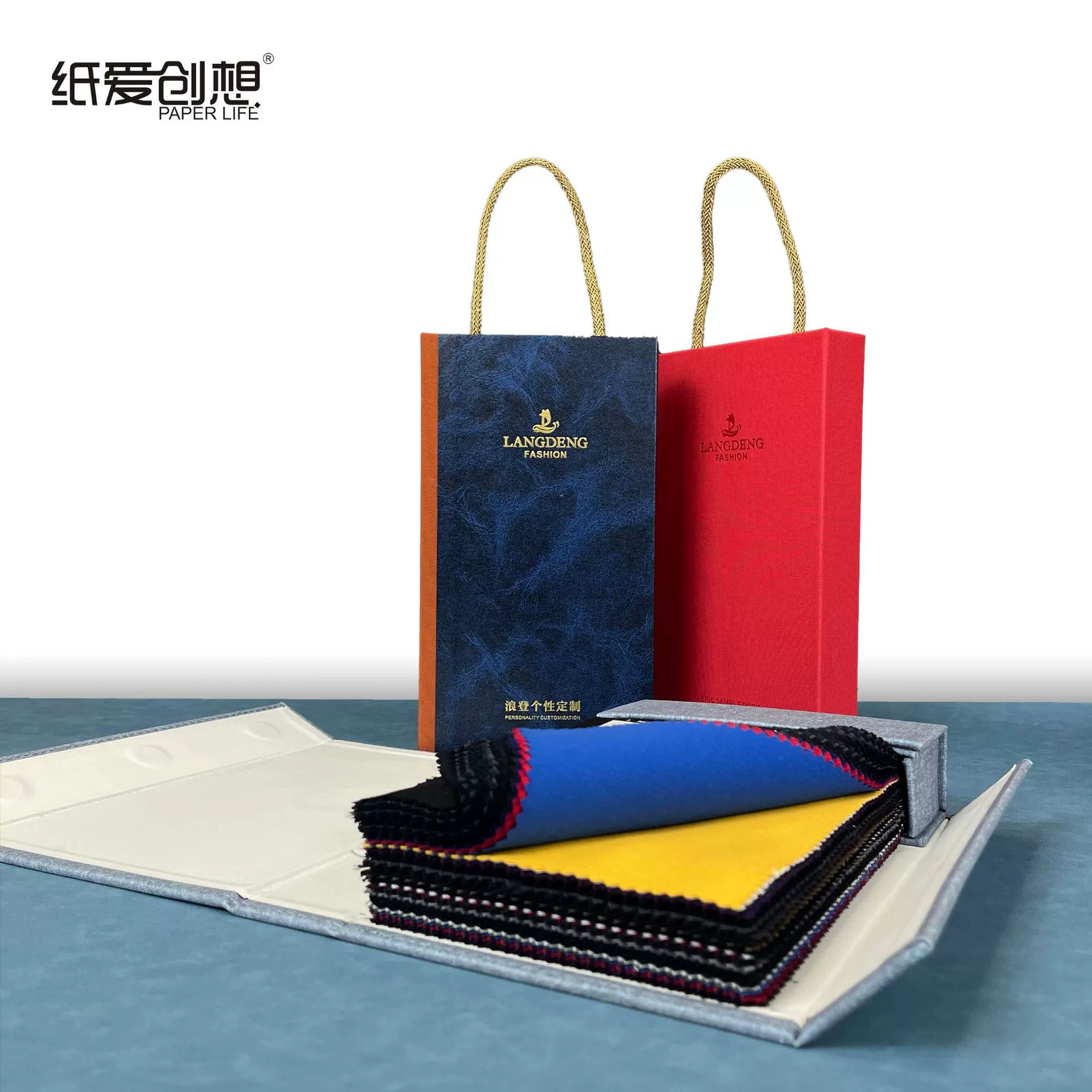 Бумага aichuangxiang портативный слинг ткань цветная карта Книга экономичный рубашечный костюм тканевый Магнитный чехол образец книги