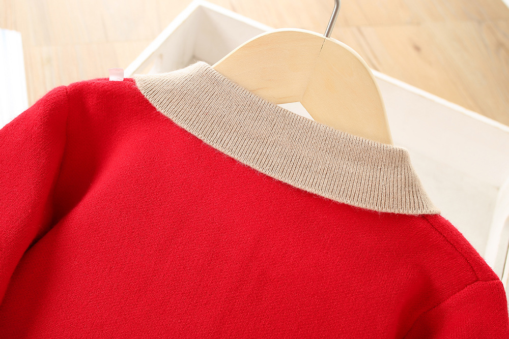 Children's Sweater 2022 Autumn/Winter New Korean Small Fragrance and Western Style Knitted Two Piece Set for_voghion.com