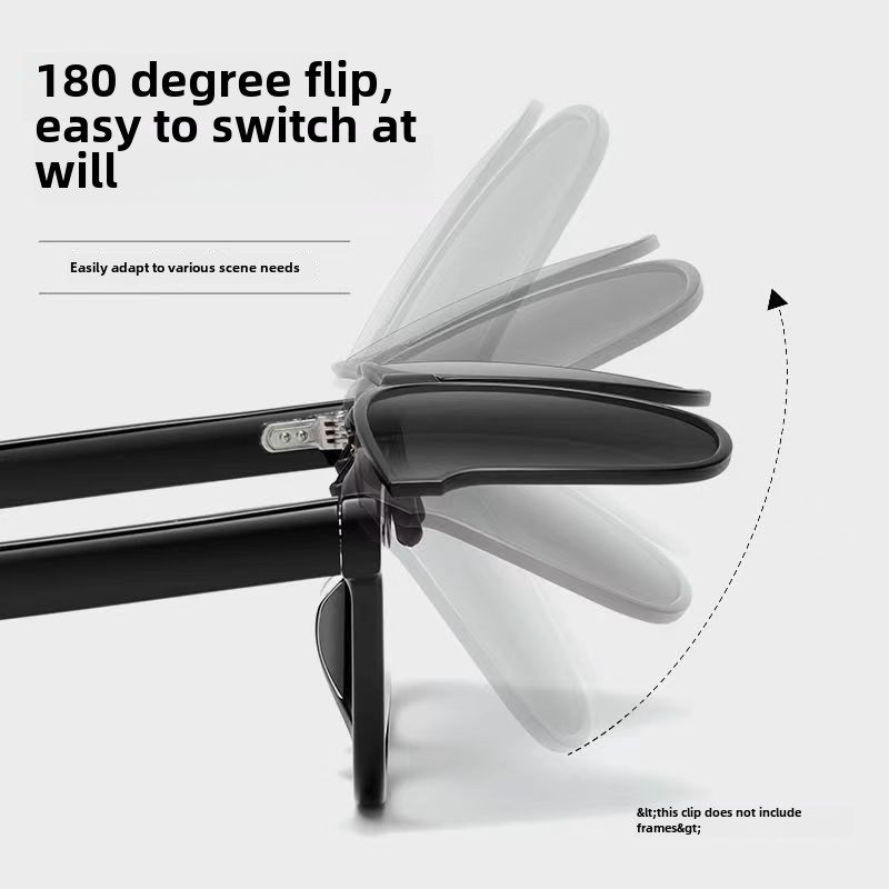 gM päikeseprillid meestele ja naistele, moodsad polariseeritud päikeseprillid, lühinägelikkusega klambriga suur raam, spetsiaalne päikeseprillide klamber autojuhtimiseks ja kalapüügiks_voghion.com