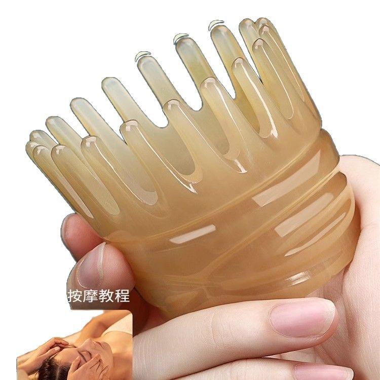 天然ヤク牛角頭治療経絡櫛洗頭櫛皮部マッサージ器櫛専用天然工場卸売り彫刻|undefined