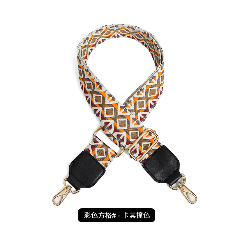 컬러 체크무늬-카키 대비색상