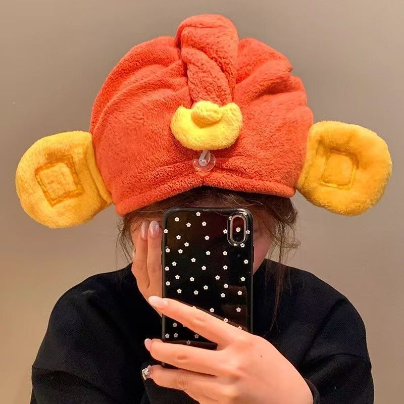 Serviette à cheveux cartoon absorbante bonnet de douche rapide_voghion.com