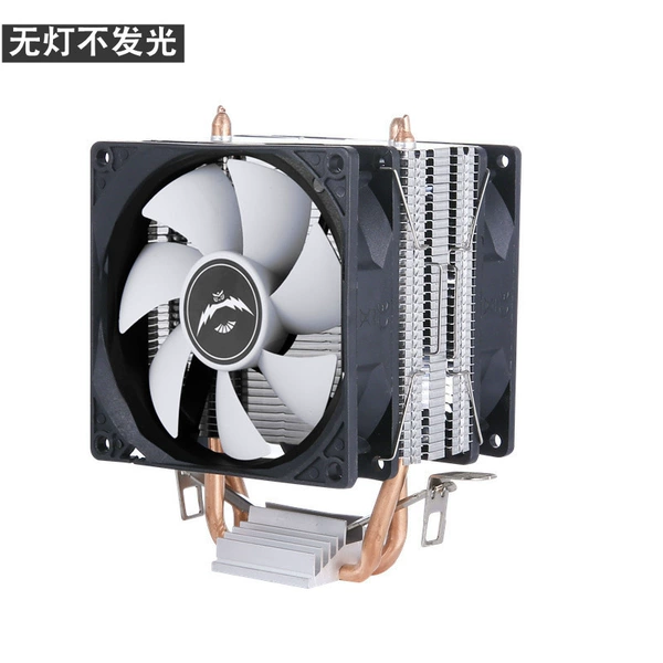 Buckle 2 copper tubes - 3 pin fixed speed - black frame and white leaves - 9CM without lights - 2 fans - No. 9 bracket