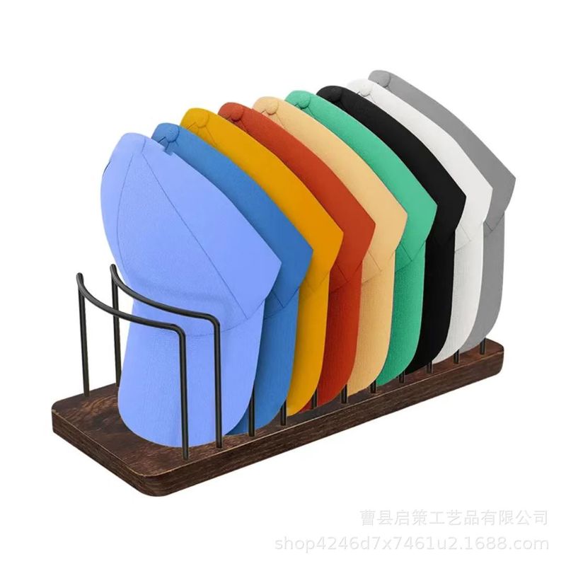 木质棒球帽收纳架衣帽间简易置物架太阳帽鸭舌帽桌面陈列展示架|undefined