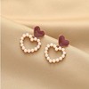 Silver needle, universal earrings from pearl, silver 925 sample, Korean style, french style, flowered, wholesale