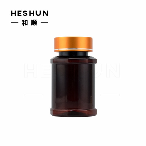 Foreign trade 200ml pressure-spin aluminum cap special-shaped octagonal bottle solid coenzyme Q10 heart protection tablets hard capsule plastic bottle