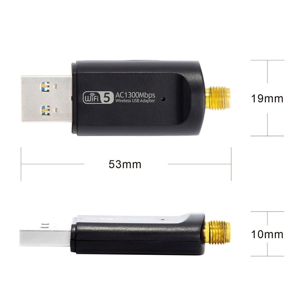 1300M dual -frequency wireless network card AC wireless network card 2.4GHz 5.8GHz computer external WIFI receiver
