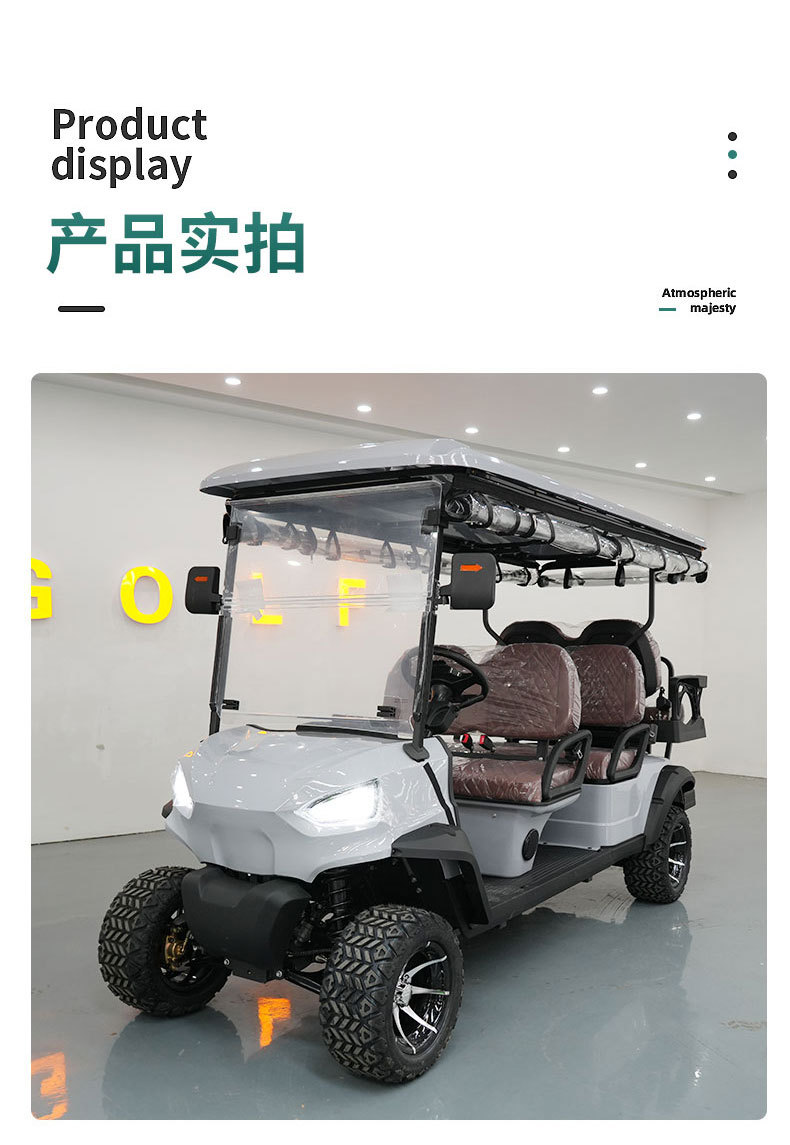 Golf Carts for Export: 2-Seater, 4-Seater, 6-Seater, 8-Seater Electric Golf Carts for Tourist Attractions, Amusement Parks, and Private Properties