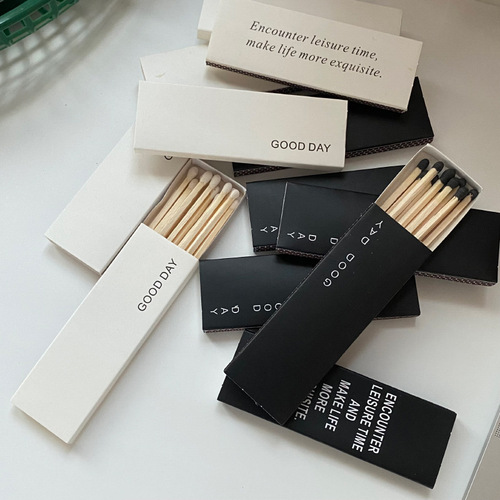 Ins candle special extended match retro high-end aromatherapy candle long pole match cigar baking match box
