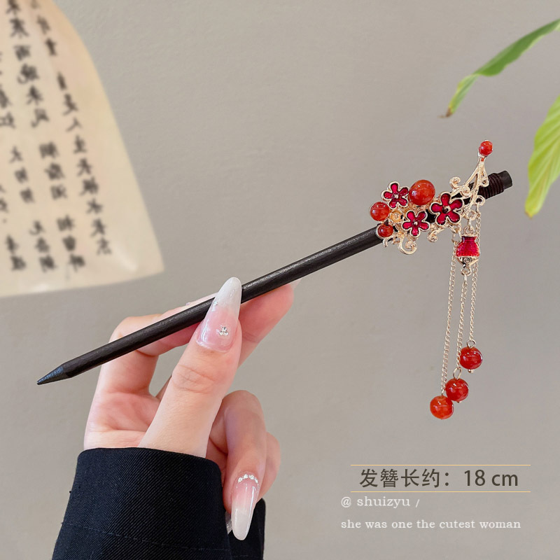 新しい中国風の合金の花のヘアピン、古代スタイルのヘアピン、ハイエンドの軽い高級タッセルヘアピン、ヘアアクセサリー卸売|undefined