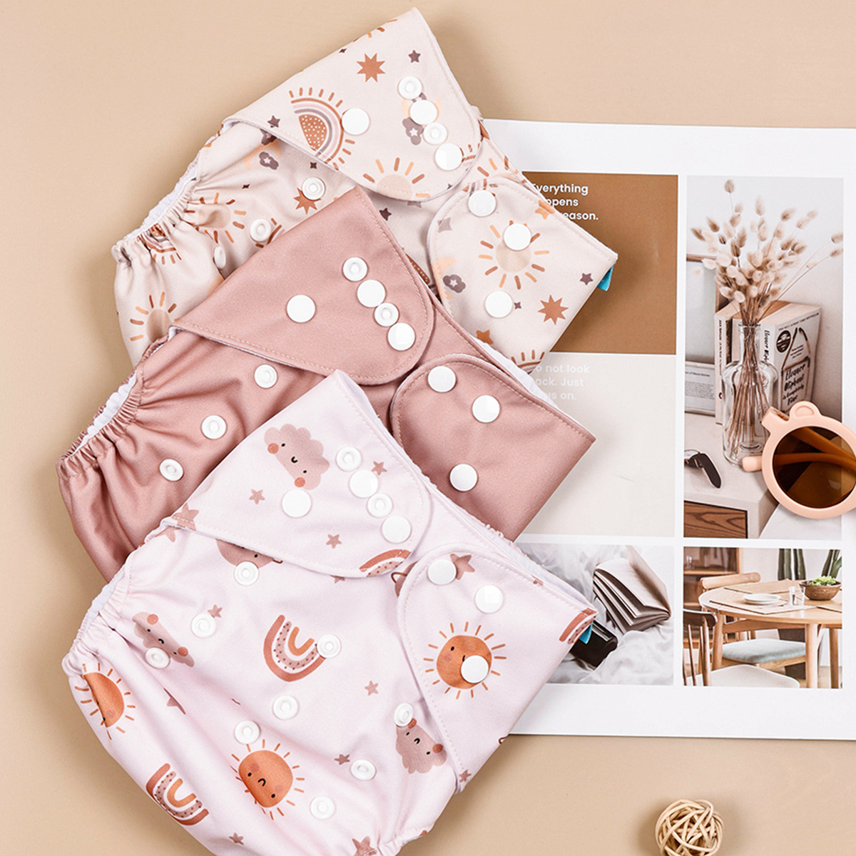 Cross-border AliExpress hot sale baby waterproof cloth diaper washable baby training pants diaper