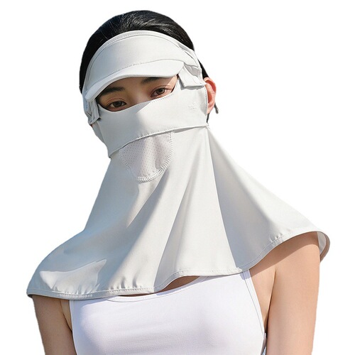 Removable sun protection mask for women in summer cycling face towel UV protection neck protection full face kini ice silk face mask