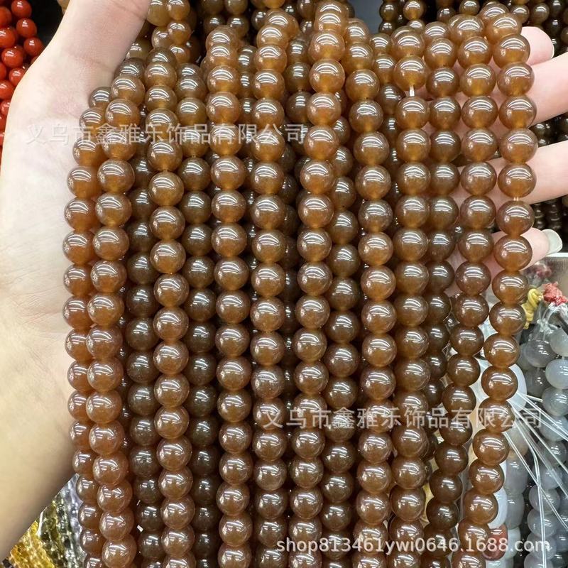 直销高仿晴水和田玉髓散珠蓝水圆珠碧玉串珠diy饰品配件|undefined