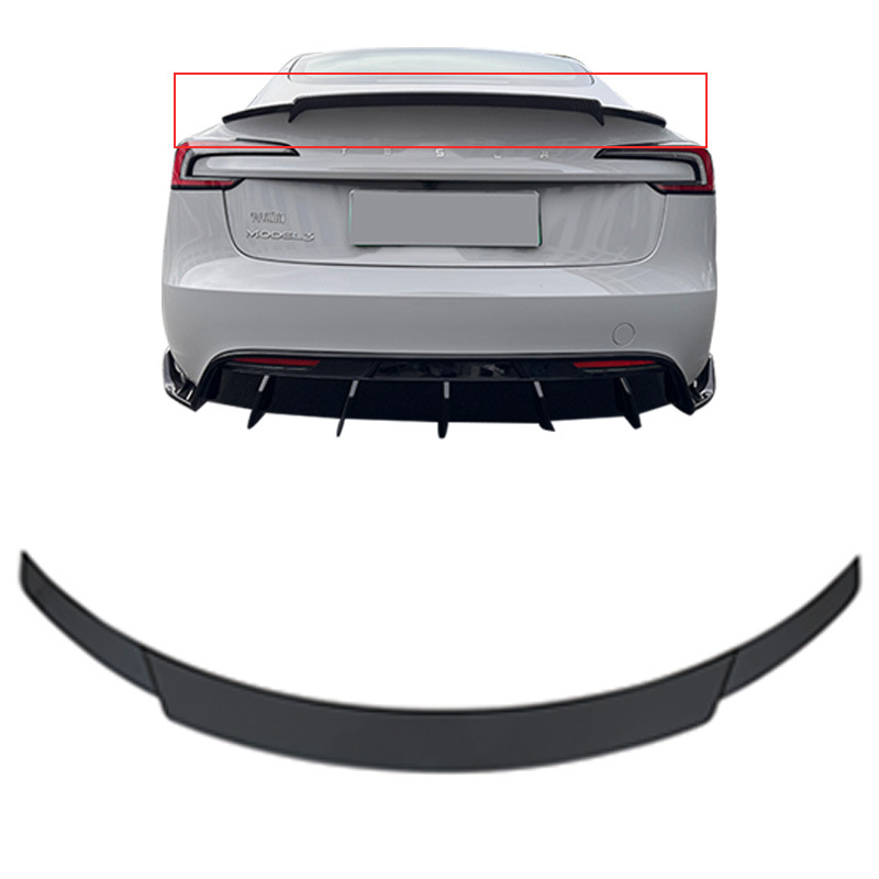 Suitable for rejuvenating the new version of Tesla model3 front lip front bumper protection front shovel rear lip side skirt air force kit