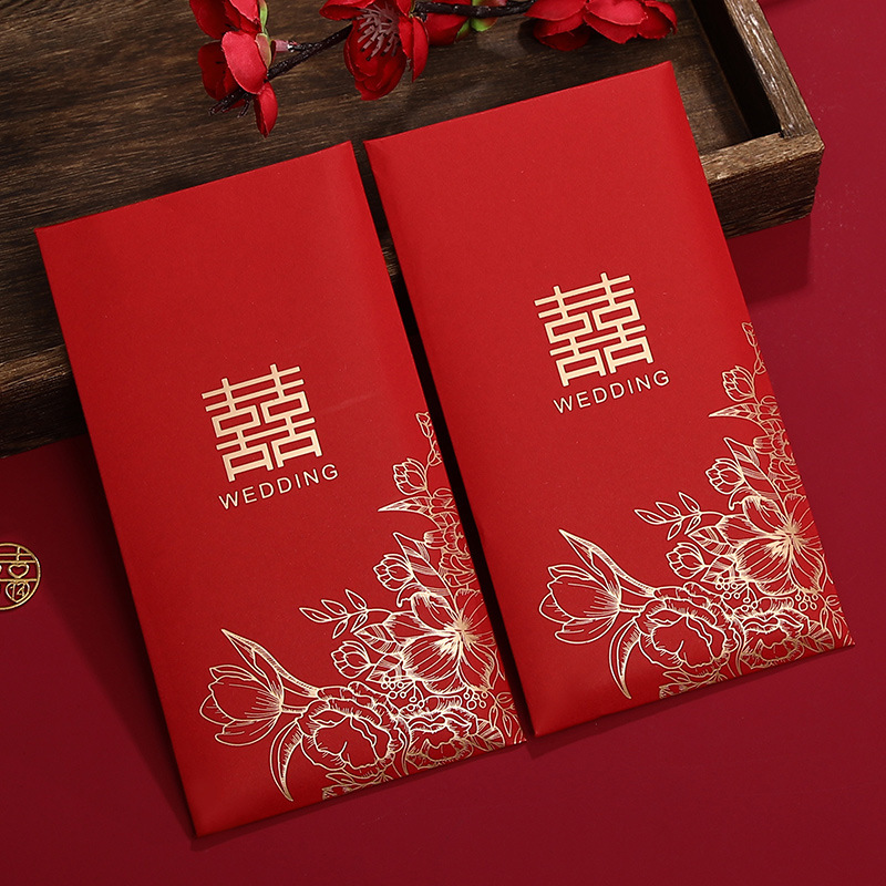 結婚式用の赤い封筒、結婚式の言葉が入った千元、大きな赤い封筒、結婚祝いのギフト、クリエイティブな変更料金、結婚式のギフト|undefined