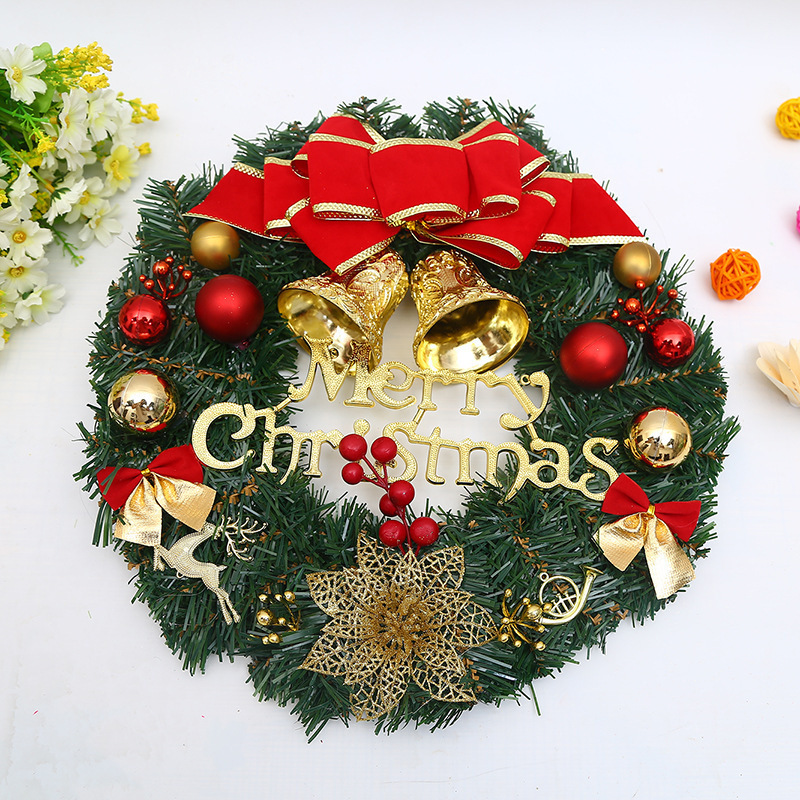 ヨーロッパとアメリカのクリスマスリース、サンプル、越境クリスマスツリー、籐の装飾、結婚式、お祝い、パーティー、リース、クリスマスの雰囲気|undefined
