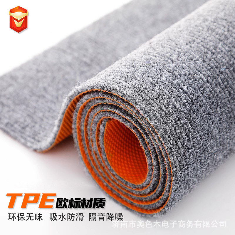 tpe carpet stain-resistant gray absorbent non-slip mat stair bedroom fully covered commercial kitchen doorway mat soundproof