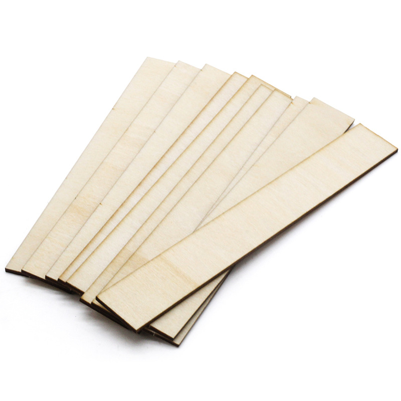 Tablero de madera de tilo de 2mm corte láser bricolaje modelo hecho a mano rectangular hecho a mano estudiante decoración de graffiti pieza de madera contrachapada