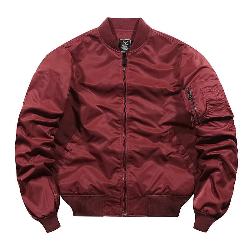Autumn and Winter Tough Guy Jacket Live Supply [Plus Cotton/Thin] Air Force Ma1 Pilot Jacket Men's Flight Jacket