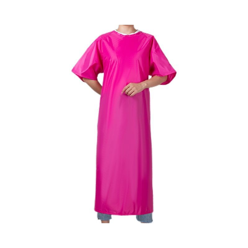 Delantal de cocina para el hogar micro impermeable de estilo fino de verano para adultos manga corta manga inversa ropa de trabajo para hombres y mujeres